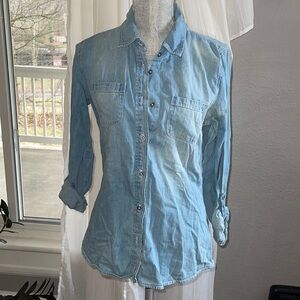 Denim button up
